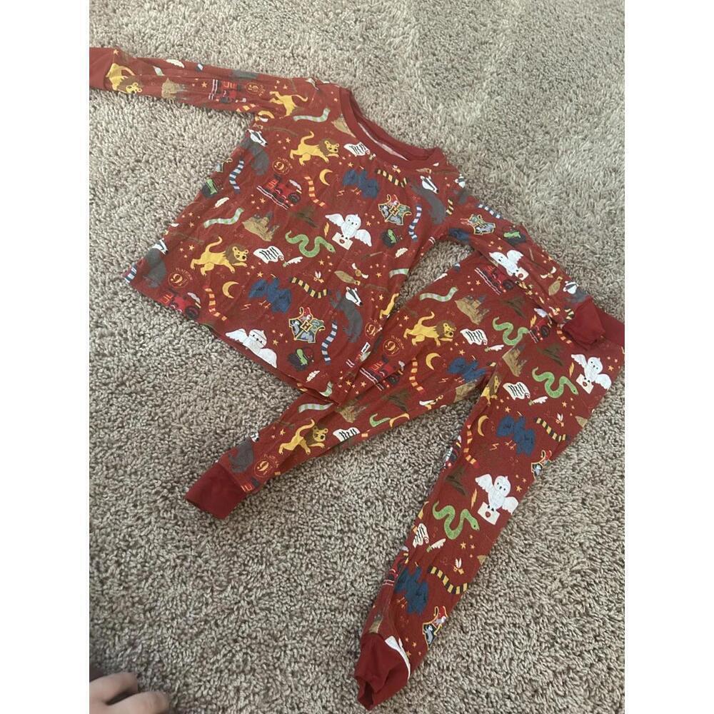 Little Sleepies Pajama Set Top Pants 12-18 mon Harry Potter Red Hogwarts Mascots